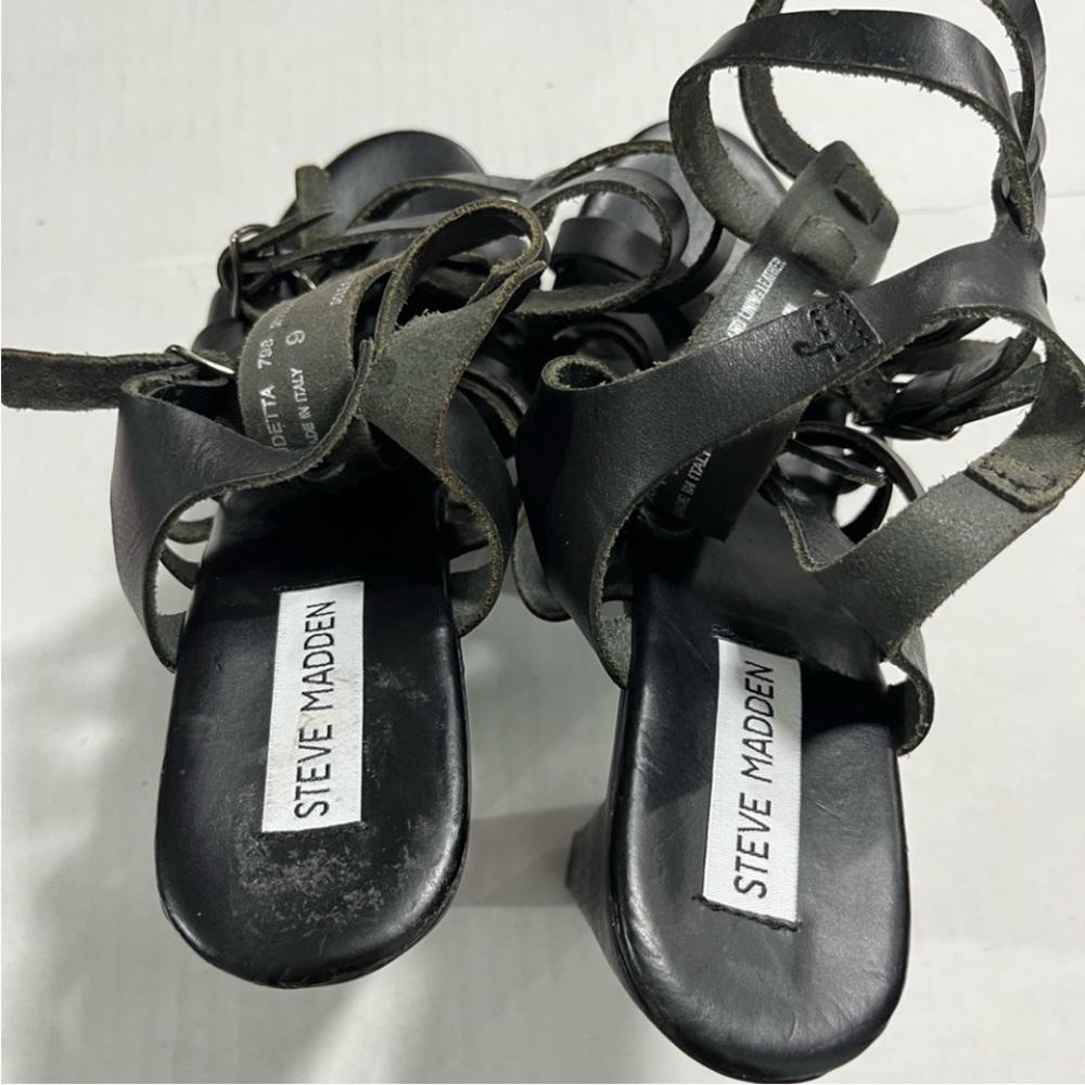 STEVE MADDEN MADE IN ITALY ODETTA LEATHER HEEL - Picture 11 of 16